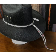 Cinturino Artigianale per Cappello con Coda White Silverstars Cinturino Artigianale per Cappello con Coda White Silverstars