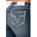 Jeans bootcut Grace in LA Cowhead Emboidery