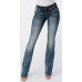 Jeans bootcut Grace in LA Cross Cowhide Details