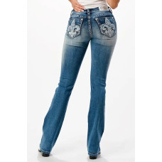 Jeans bootcut Grace in LA Fleur de Lis