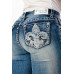 Jeans bootcut Grace in LA Fleur de Lis