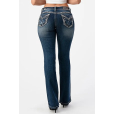 Jeans bootcut Grace in LA Embellishment Detailed Faux Flap Jeans bootcut Grace in LA Embellishment Detailed Faux Flap