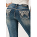 Jeans bootcut Grace in LA Med Blue Azted Detailed Jeans bootcut Grace in LA Med Blue Azted Detailed