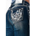 Jeans bootcut Grace in LA Butterfly & Flowers Jeans bootcut Grace in LA Butterfly & Flowers