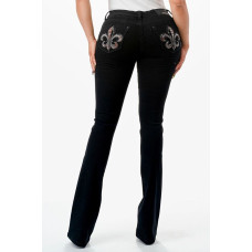 Jeans bootcut Grace in LA Fleur De Lis Black Jeans bootcut Grace in LA Fleur De Lis Black