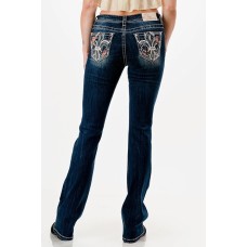 Jeans bootcut Grace in LA Dark Fleur De Lis