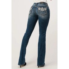 Jeans bootcut Grace in LA Aztec White Detail