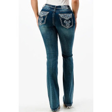Jeans bootcut Grace in LA Geometric Design