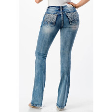 Jeans bootcut Grace in LA Light Aztec Design