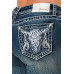 Jeans bootcut Grace in LA Steer Head Abbellishment