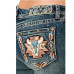 Jeans bootcut Grace in LA Skull and Feathers