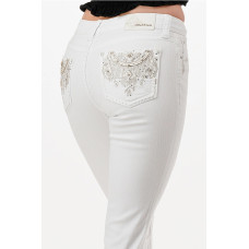 Jeans bootcut Grace in LA White and Feathers