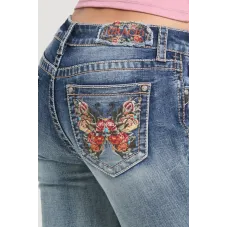 Jeans bootcut Grace in LA Butterfly