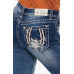 Jeans bootcut Grace in LA Horseshoe Embellishment