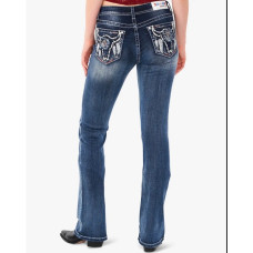 Jeans Grace in LA bootcut Steer Head & Feathers