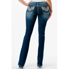 Jeans bootcut Grace in LA Aztec Embroidered Pockets Jeans bootcut Grace in LA Aztec Embroidered Pockets