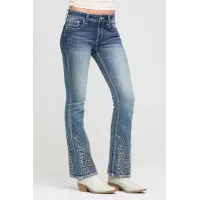 Jeans flare Grace in LA Toe Bug con Ricamo Jeans flare Grace in LA Toe Bug con Ricamo
