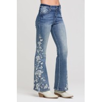 Jeans bootcut flare Grace in LA Flowers Jeans bootcut flare Grace in LA Flowers