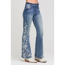 Jeans bootcut flare Grace in LA Flowers Jeans bootcut flare Grace in LA Flowers