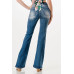 Jeans bootcut flare Grace in LA Ricamo Floreale Jeans bootcut flare Grace in LA Ricamo Floreale
