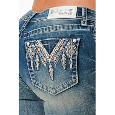 Jeans bootcut Grace in LA Aztec Design & Feathers Jeans bootcut Grace in LA Aztec Design & Feathers