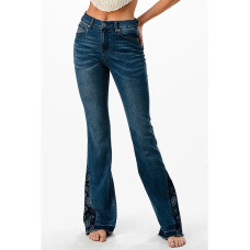 Jeans bootcut flare Grace in LA Paisley Trim Side Jeans bootcut flare Grace in LA Paisley Trim Side