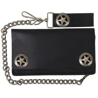 Portafoglio in pelle con catena e passante per cintura 11939