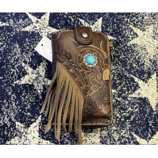 Portafoglio / Portacellulare Brown in Ecopelle a Tracolla Portafoglio / Portacellulare Brown in Ecopelle a Tracolla