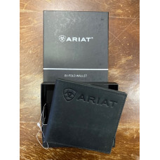 Portafoglio da uomo in pelle Ariat Logo Black