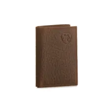 Portafoglio Trifold da uomo in pelle Ariat Brown