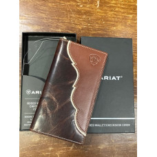 Portafoglio Rodeo da uomo in pelle Ariat Two Tone