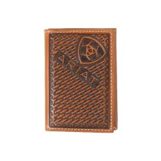 Portafoglio Trifold da uomo in pelle Ariat Sunburst Brown