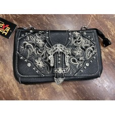Borsetta / borsello da cintura in ecopelle Western Design Black