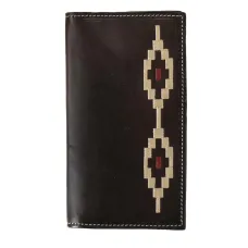 Portafoglio Rodeo da uomo in pelle 3D Lacing Brown