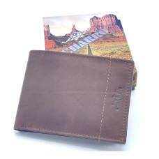 Portafoglio da uomo Charro in pelle mod. 1123 MAC marrone scuro