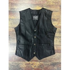Corpetto Gilet in pelle da uomo Genuine Leather