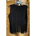 Gilet con Frange e Borchie Black