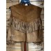 Gilet in pelle con frange da donna