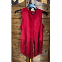 Gilet con Frange Red