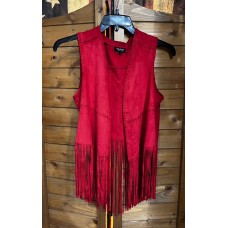 Gilet con Frange Red