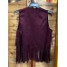 Gilet con borchie e frange Purple