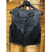 Gilet in pelle con frange da donna Western Passion Roses Black