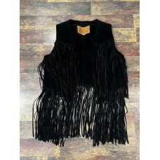 Gilet in pelle con frange da donna Goosecraft