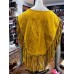 Poncho in pelle con frange da donna Old Creek
