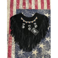 Poncho in pelle con frange da donna Running Bear Poncho in pelle con frange da donna Running Bear