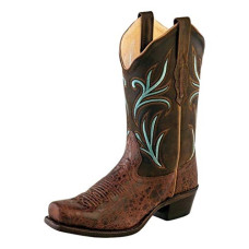 Stivali in pelle Western Boots Old West Turquoise Inlay