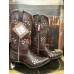 Stivali in pelle Western Boots Old West Pink Flames