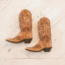 Stivali in pelle Western Laredo Boots Brown Embroidery