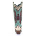 Stivali in pelle Western Corral Boots Turquoise & Eagle