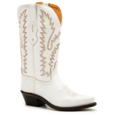 Stivali in pelle Western Boots Old West White Lady
